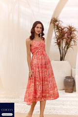 Divyanka Singh in The Paint Me Red Midaxi Empire Dress