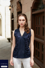 Mehak Bakshi in The Daffodil Whirl V-Neck Top