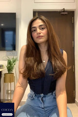 Mehak Bakshi in The Daffodil Whirl V-Neck Top