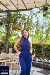 Jahnabi Rajkhowa in The Midnight & Mimosas Halter Jumpsuit