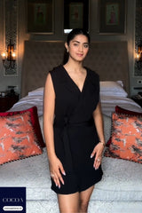 Kavita Arora in The Wrap Me Right Romper Dress