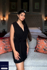 Kavita Arora in The Wrap Me Right Romper Dress