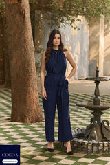 The Midnight & Mimosas Halter Jumpsuit
