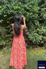 Divyanka Singh in The Paint Me Red Midaxi Empire Dress