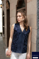 The Daffodil Whirl V-Neck Top