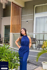 Jahnabi Rajkhowa in The Midnight & Mimosas Halter Jumpsuit