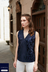 The Daffodil Whirl V-Neck Top