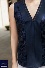 Mehak Bakshi in The Daffodil Whirl V-Neck Top