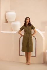 The Dry Martini with One Olive Midaxi Shirt-Dress