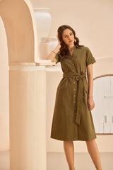 The Dry Martini with One Olive Midaxi Shirt-Dress