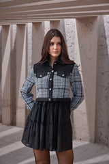 The Downtown Duchess Tweed & Denim Jacket