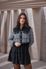 The Downtown Duchess Tweed & Denim Jacket