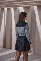 The Downtown Duchess Tweed & Denim Jacket