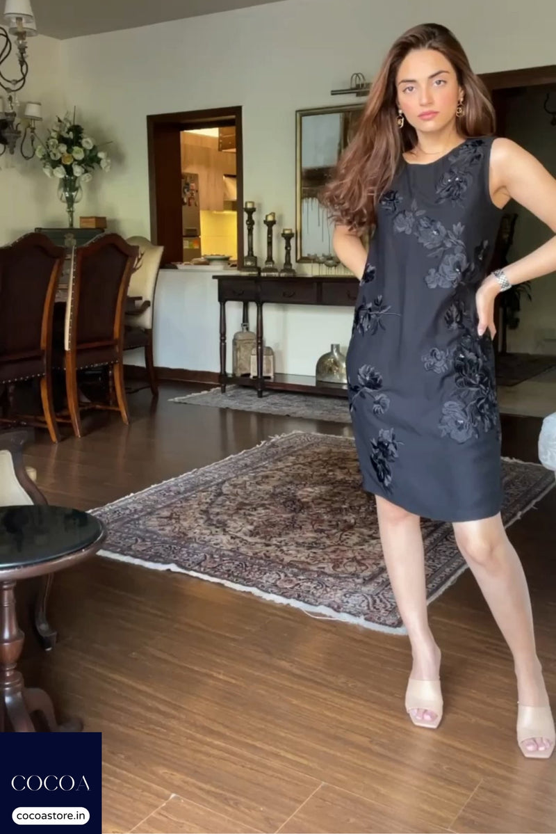 Mehak Bakshi in The Aftereight Bloom Shift Dress
