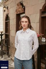 Geetika Mathur in The Moondew Lotus Shirt