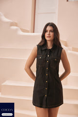 Kavita Arora in The Denim Me Down Shirt Dress