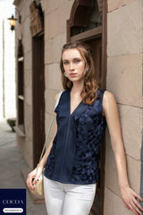 Mehak Bakshi in The Daffodil Whirl V-Neck Top