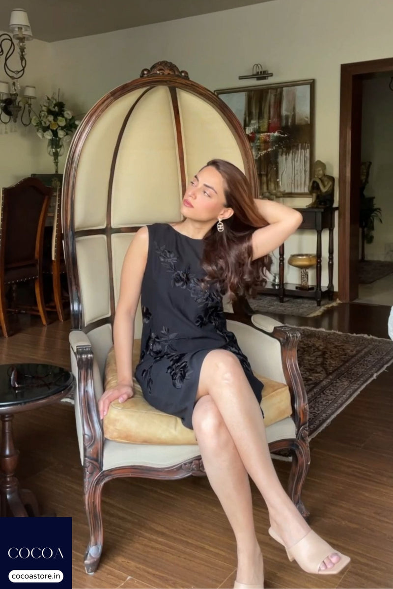 Mehak Bakshi in The Aftereight Bloom Shift Dress