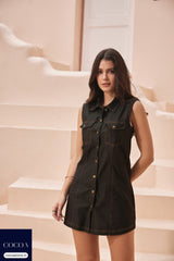 Kavita Arora in The Denim Me Down Shirt Dress