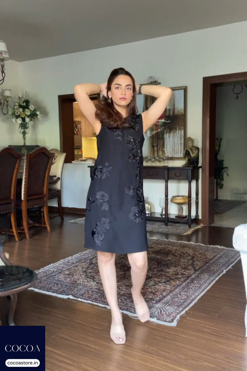 Mehak Bakshi in The Aftereight Bloom Shift Dress