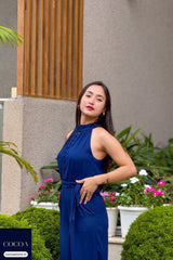 Jahnabi Rajkhowa in The Midnight & Mimosas Halter Jumpsuit