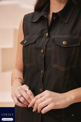 Kavita Arora in The Denim Me Down Shirt Dress