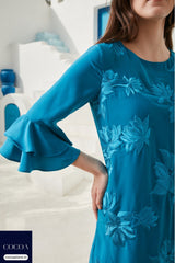 Heena Bharti in The Casablanca Lily Aqua-Bloom Dress