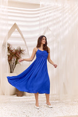 Royal Blue Midaxi Empire Dress