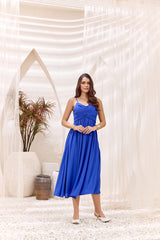 Royal Blue Midaxi Empire Dress