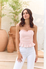 Baby Pink Bustier with Bottom Frill