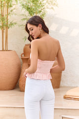 Baby Pink Bustier with Bottom Frill