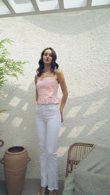 Baby Pink Bustier with Bottom Frill