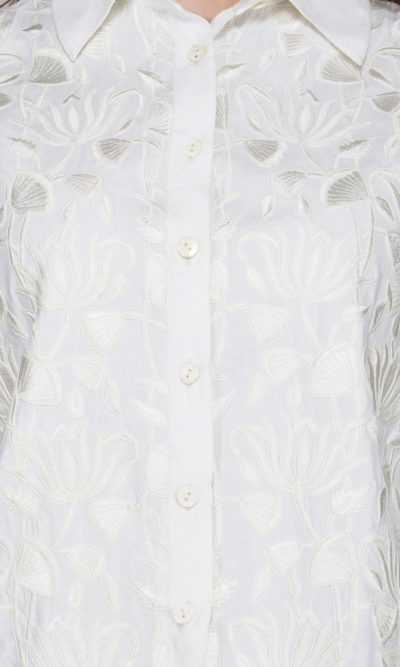 Lotus Embroidery Shirt - Bofreesia